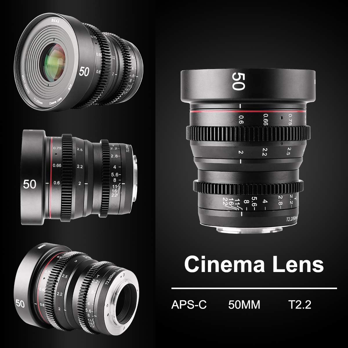 Meike 50mm T2.2 Mini Fixed Prime Manual Focus Wide-Angle Cinema Lens for M43 Micro Four Thirds MFT Mount Cameras BMPCC 4K Z CAM E2 - Image 5