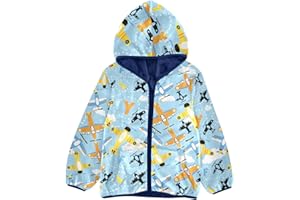 Aflyko Boys Fleece Coat Blue Zip-Up Hoodie Girls Outerwear Kids Hooded Jacket 3-10T
