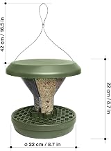 Swissinno Bird Feeders Hanging Station Davos No Mess Dual Chamber view 9