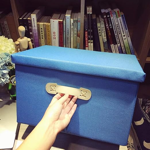 sjmj Caja de almacenamiento de tela caja de almacenamiento @ azul real