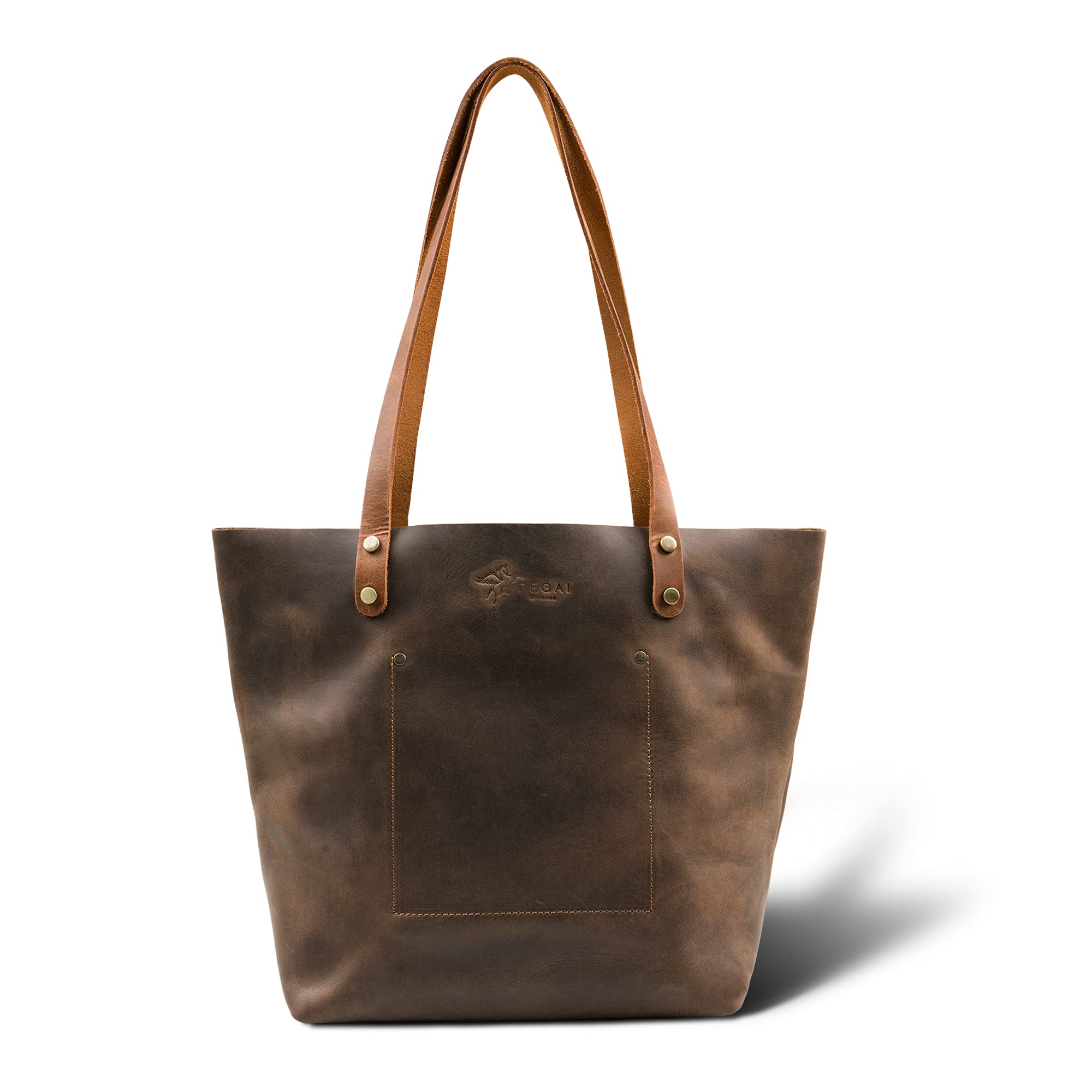 personalized leather tote