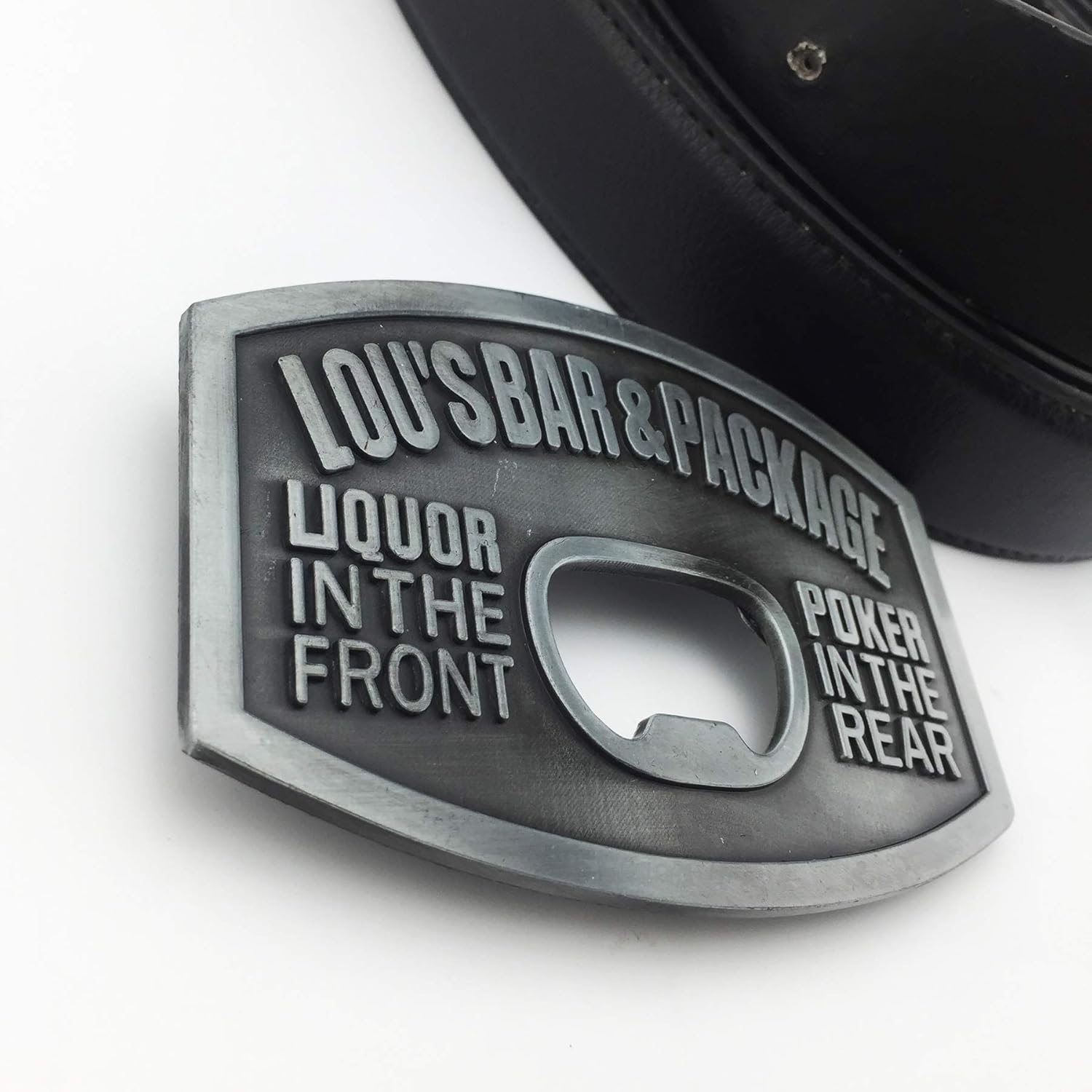 XGALA Cool Silver Big Open Beer Bottle Opener Belt Buckle for Men