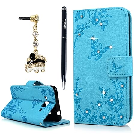 YOKIRIN J3 2016 Hülle Case, Samsung Galaxy J3 (2016 Version) Tashce Crystal Diamant Retro PU Leder Schutzhülle Handytasche St