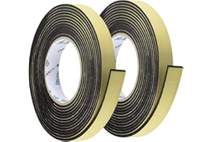 LANBEAUTIFY Car Speaker Sealing Foam Grip Tape - 33 Ft Soundproofing Waterproofing Insulation Foam Gasket, 2mm Thick-10mm Width (66Ft)