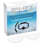 Calabria Hydrotac Dive OPTX Stick On Bifocal Lenses for Scuba Masks and Diving Goggles | Water Activated, Reusable Readers
