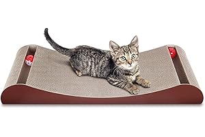 FLUFFYDREAM Cat Scratcher Cardboard Lounge Bed, Cat Scratching Pad, Pet Lounger (Lounge Bed)