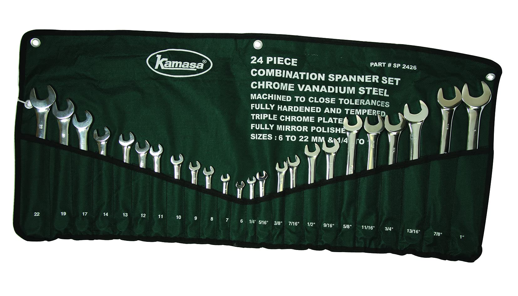 Kamasa SP2426 Combination Spanner Set 24pc