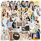 Christian Clergy Stickers |50 Pcs Priest Friars Nuns Waterproof Vinyl Decals for Water Bottles Laptop Luggage Mobile Phone Skateboard Décor