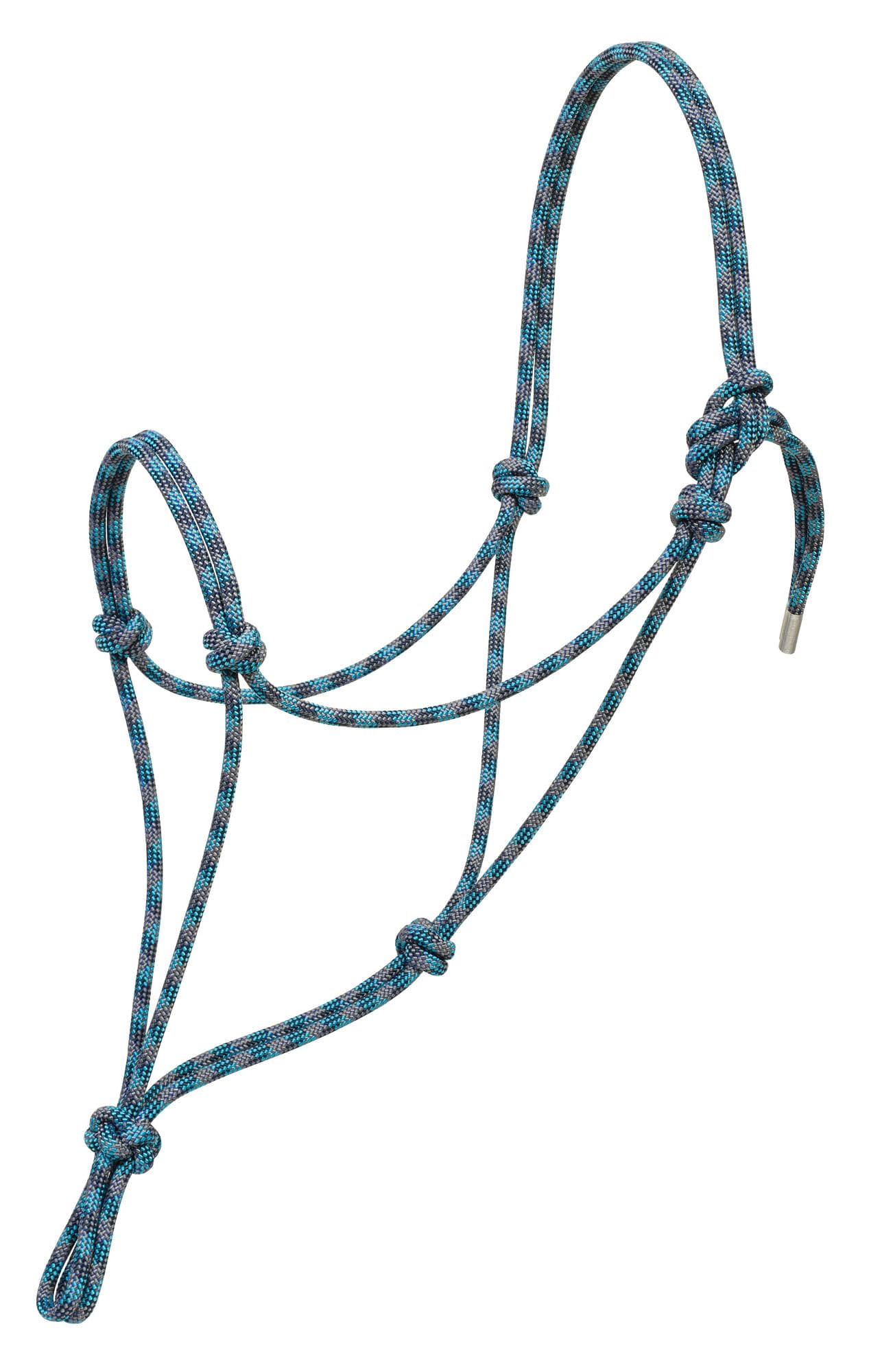 Weaver Leather Silvertip No. 95 Rope Halter, Average, Gray/Royal Blue/Navy/Turquoise
