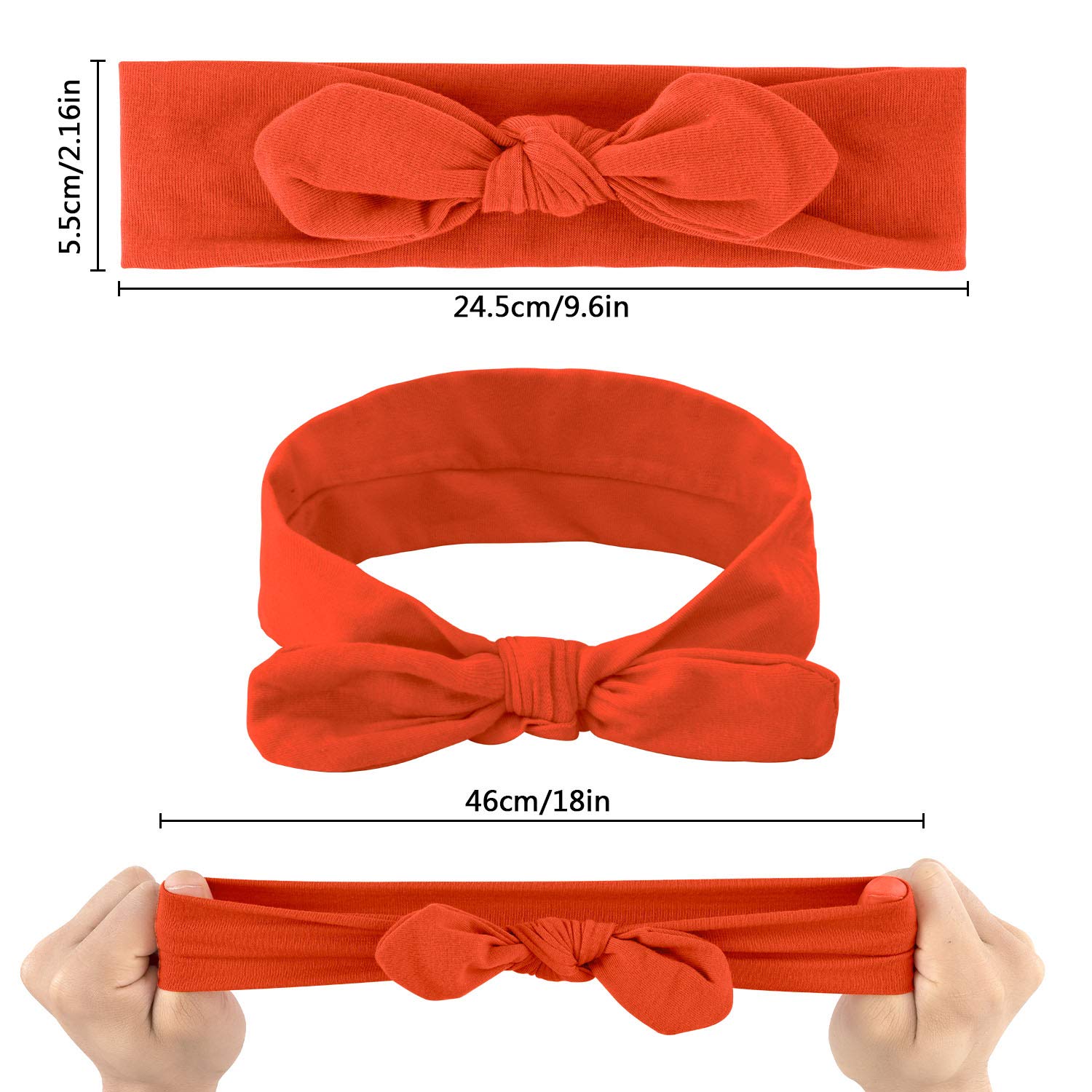 Habibee Women Headbands Turban Headwraps Hair Band Bows Accessories for Fashion Or Sport (Solid Color 8pcs): Beauty