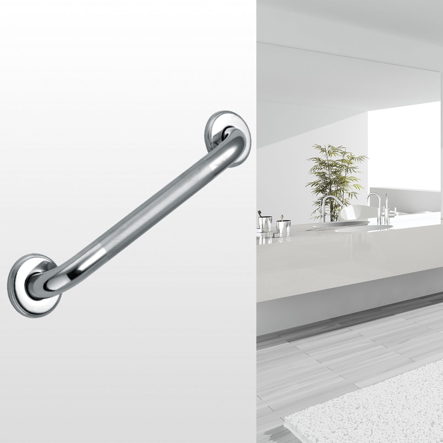 Dreamsbaku Home Bathroom grab bar 24 inch 304 stainless steel afety Bath and Shower Grab Bar
