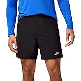 Brooks Men's Journey 7" 2-in-1 Short, Running Shorts, Supportive Boxer Liner, Secure Storage & Adjustable Fit
