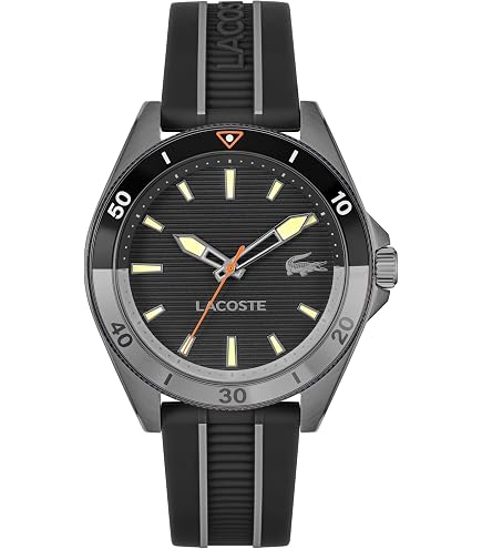 Amazon.com: Lacoste Boston Men's 3H Quartz Watch, Leather Strap