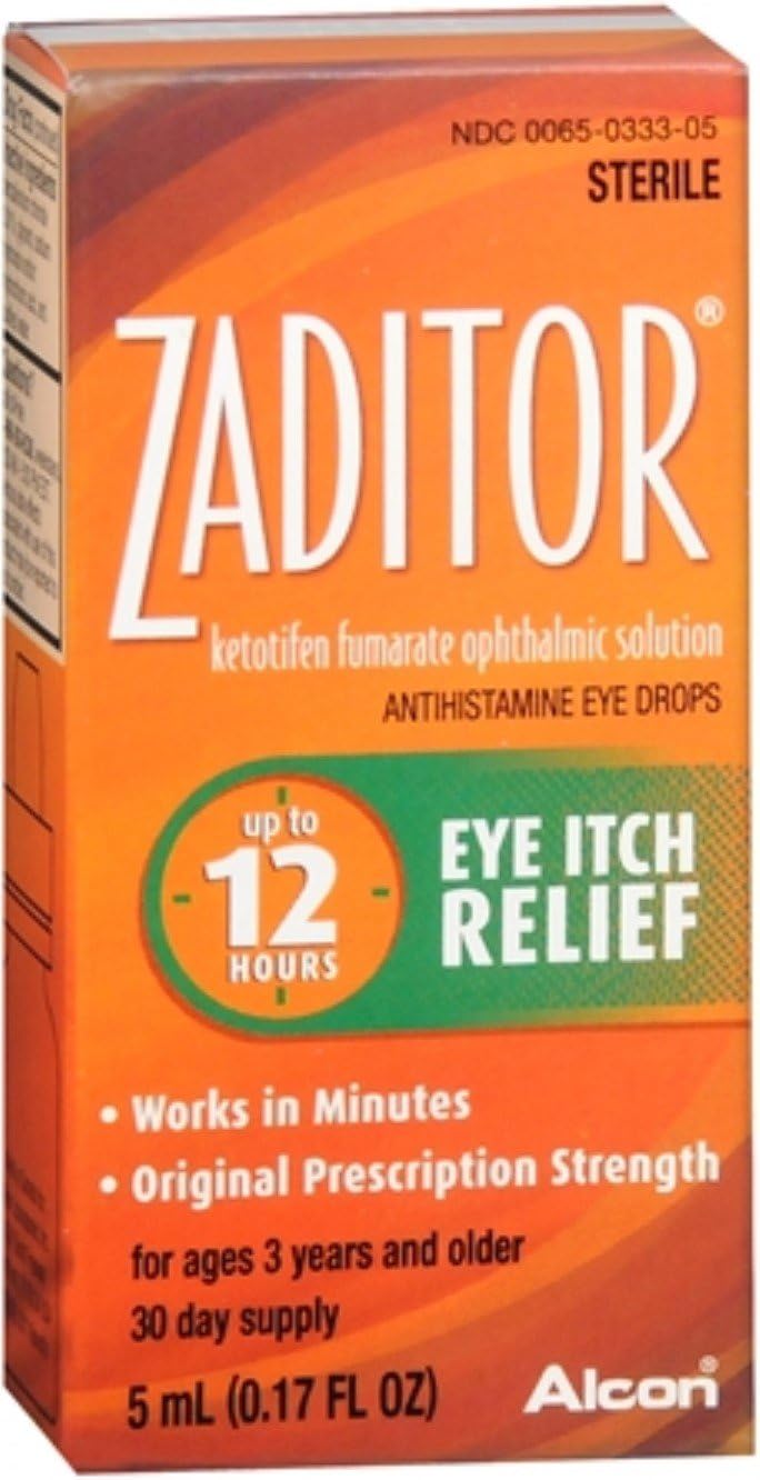 Zaditor Antihistamine Eye Drops 0.17 oz (Pack of 5) Health & Personal Care