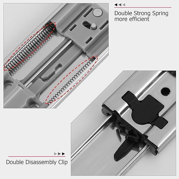 LONTAN 10 PAIRS SOFT CLOSE DRAWER SLIDES 18 INCH DRAWER GUIDES 3 FOLD FULL EXTENSION BALL BEARING HEAVY DUTY DRAWER SLIDES, 100LB CAPACITY