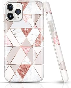 LUOLNH iPhone 11 Pro Max Case,iPhone 11 Pro Max Marble Case,Marble Design Shockproof Flexible Soft Silicone Rubber TPU Bumper Cover Skin Case for iPhone 11 Pro Max 6.5 inch 2019 -Pink