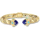 Ross-Simons Lapis and Turquoise Cuff Bracelet in 18kt Gold Over Sterling