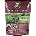 Earth Science Fast Acting Gypsum - Soil Conditioner Adds Calcium, Repairs Salt Damage & Root Growth with Nutri-Bond Runoff Reduction Technology (2.5 lb)