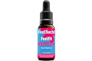 Feel Bach! FeelFit Flower Essence Drops, Natural Homeopathic Dietary Supplement with Flower Essences for Mindful Eating & Healthy Habits, Vegan, Gluten-Free, Sugar-Free, 30 mL (1 fl oz)
