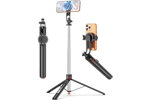 70'' Magnetic Automatic Selfie Stick Travel Tripod for Cell Phone, Auto Opening Phone Tripod Stand with Magnetic Remote, 360°