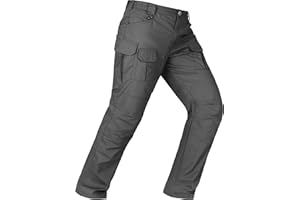 ZKRYOVEX Men's Tactical Pants Water Resistant Stretch Cargo Ripstop Pants Lightweight Breathable Outdoor Work Hiking Pants
