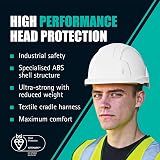 JSP Evolite Lightweight Safety Helmet CR2 Wheel Ratchet White EN 397 Ventilated view 6