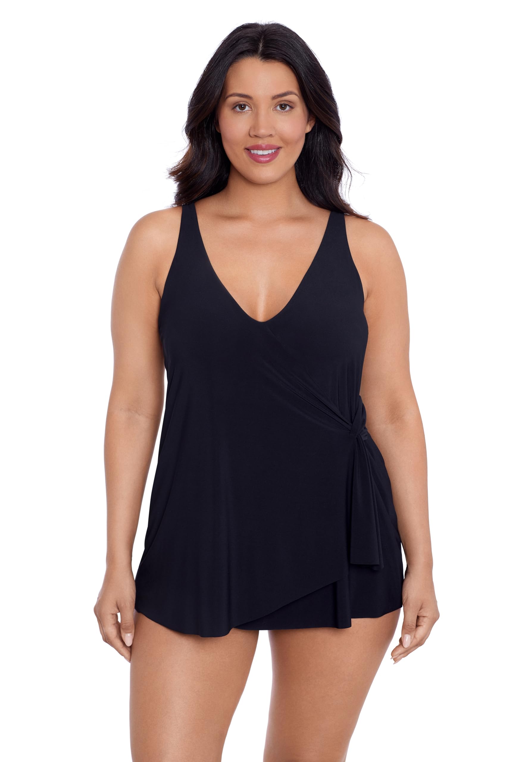 Photo 1 of TrimShaper Women's Standard Lola Swim Dress, Black, U.S. SIZE 14