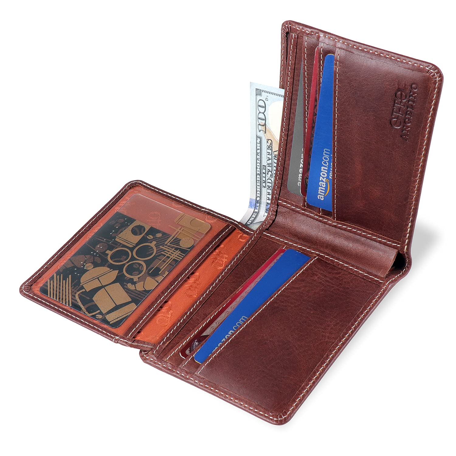 Otto Angelino Genuine Leather Vintage Wallet (Brown)