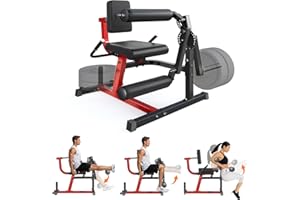 U-MAX Leg Extension and Curl Lower Body Workout Machine, Heavy Duty Adjustable Leg Rotary Extension Plate Loaded Fitness Equi