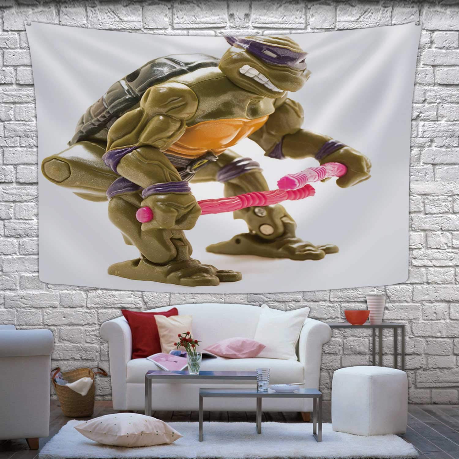Hitecera Donatello of The Teenage Mutant Ninja Turtles Tapestry Wall Hanging,066262 Wall Art for Living Room Dorm Decor,78.7''W x 59.1''H