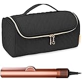 Yarwo Travel Bag Compatible with Dyson Airstrait/Corrale Hair Straightener and Attachments, Portable Flat Curling Iron Storage Case for Hot Hair Tools and Accessories, Black (Patent Pending)