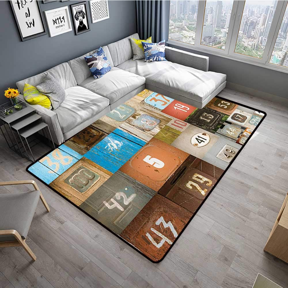 Amazon Com Alsohome Natural Fiber Area Rug Rusty Metal