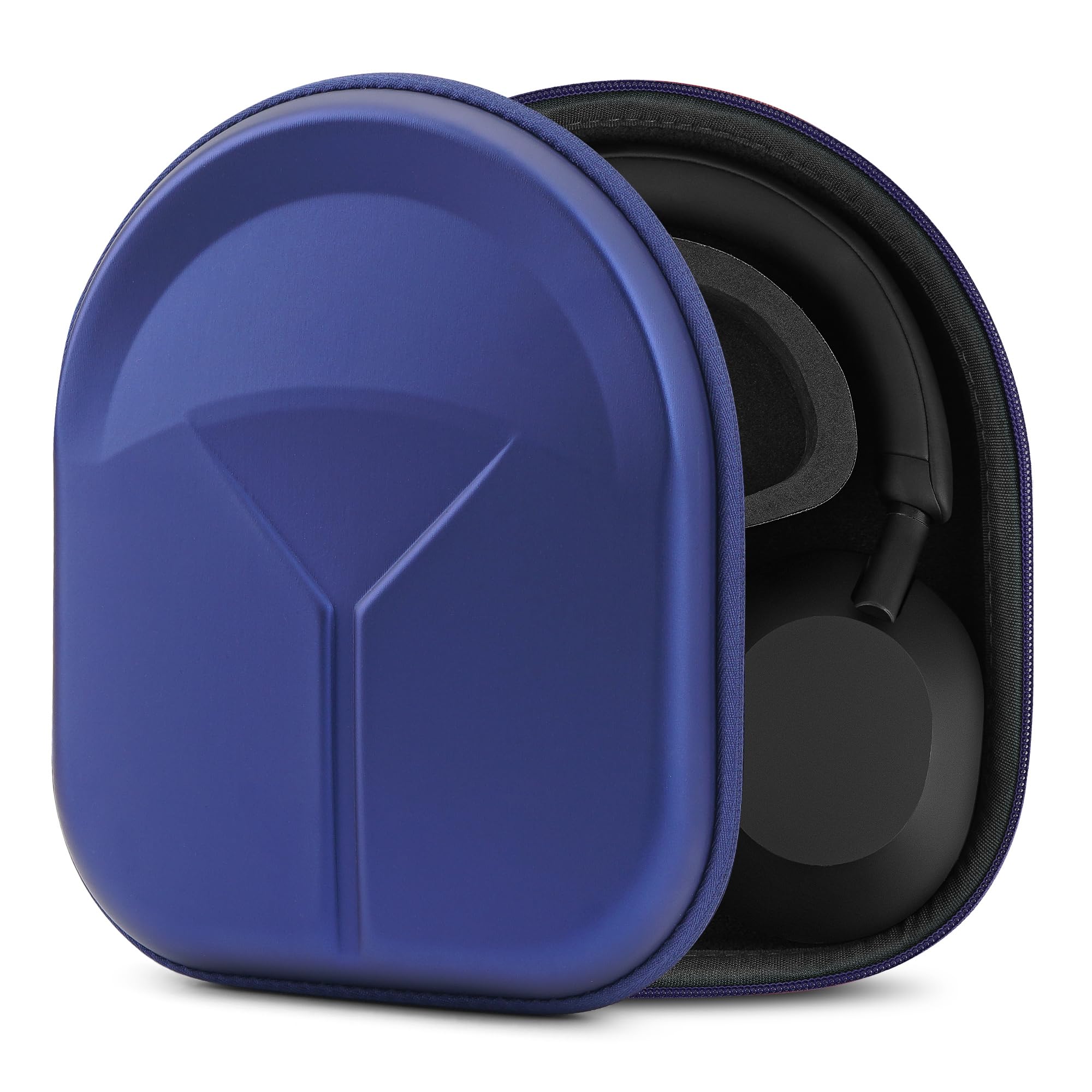 Geekria Shield Headphones Case Compatible with Sony WH-1000XM5/1000XM4/1000XM3/ULT900N/910N, Replacement Hard Shell Travel Carrying Bag with Cable Storage (Blue)