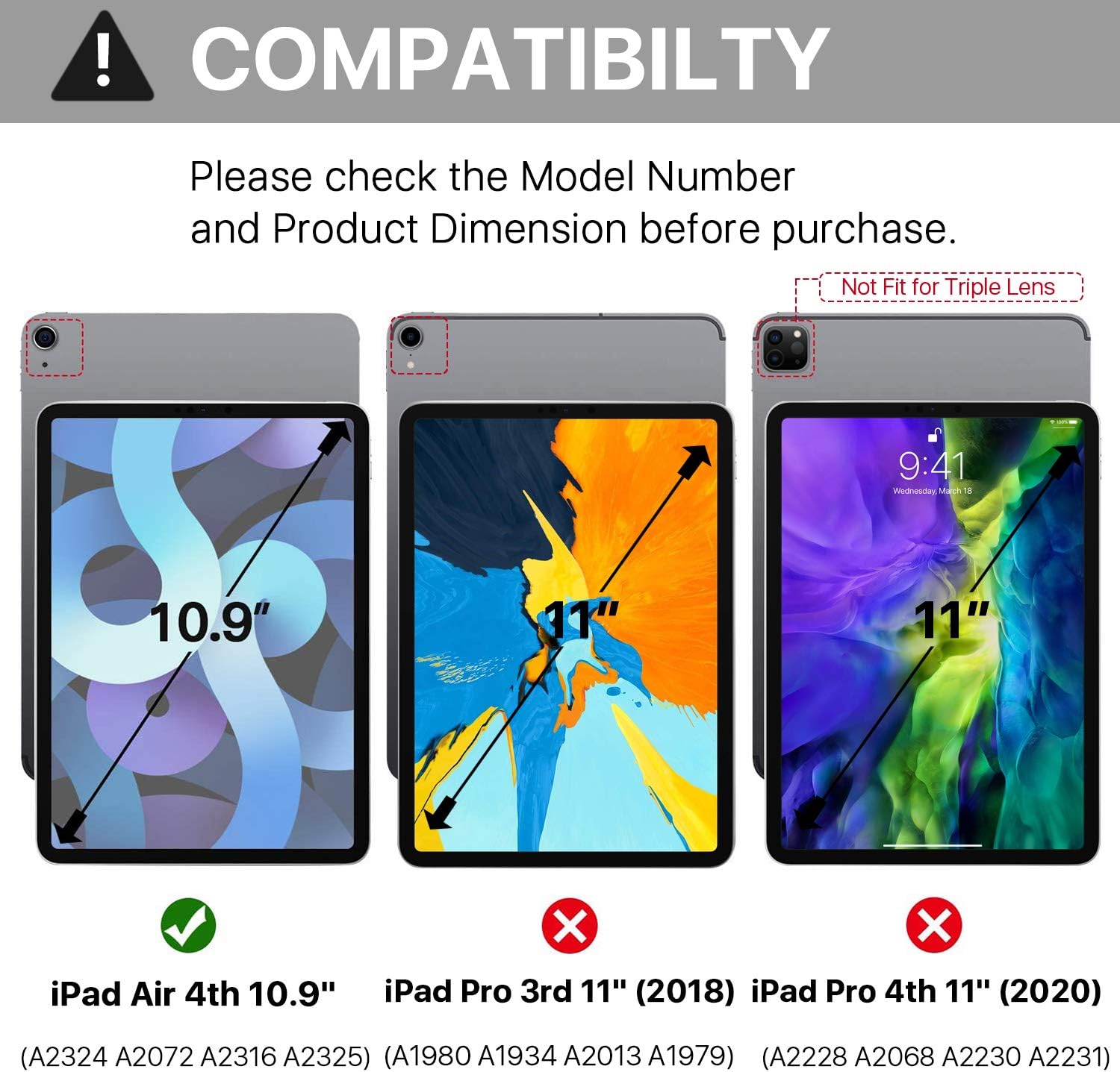 TNP iPad Air 4 Case for iPad Air 4th Generation 2020 Model, 10.9 inch, Thin and Lightweight Protective Case - Image 3