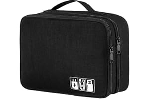 Spardar Cable Organizer, Electronic Organizer Case Universal Travel Bag Electronics Accessories Cases for Cables, Chargers, H