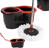 DIVCHI Spin Mop Bucket Set Extendable Handle 360 Rotation Mop Head Floor view 2