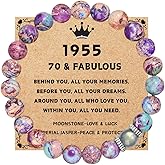 16th 18th 21st 30th 40th 50th 65th 70th 75th 80th 90th 100th Birthday Gifts for Women, Natural Stone Imperial Jasper Bracelets Birthday Decoration for Woman, Her, Wife, Mom, Daughter, Grandma, Friends