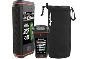Bushnell Wingman HD Golf GPS Speaker Bundle - 3.5” Color HD Touchscreen, 360 Audio, 2 x 10 Watt Speakers, BITE Mount with PlayBetter Protective Wingman Pouch