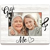 Beliran Gigi Gifts Picture Frame 5x7, Gigis Photo Frame, Christmas Mothers Day Birthday Gifts for Gigis Grandma from Grandkids, Gigi and Me Wooden Picture Photo Frames for Desk Home Room Decor