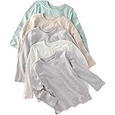 Butterblu London 5-Pack Long Sleeve T-Shirts​ 100% Organic Cotton for Baby, Toddler, Girls & Boys​