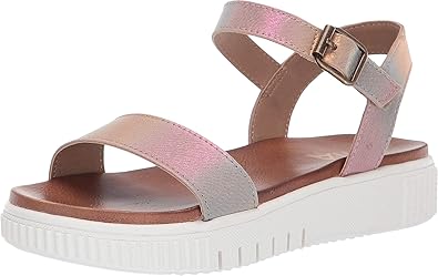 rainbow metallic sandals