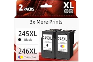 Skyink Compatible Ink Cartridge Replacement for Canon 245XL 246XL 245 246 XL (Black Color 2 Pack) PG245 CL246 MX490 MG2522 MX492 TR4520 TR4500 MG2520 TS3300 TS3322 MG2525 TR4522 TS3100 TS3122 TS3320
