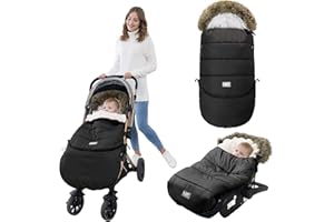 LAT LEE AND TOWN LAT Baby Warm Bunting Bag Universal,Extended and Removable,Stroller Sleeping Bag Cold Weather,Waterproof Toddler Footmuff