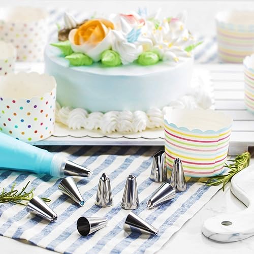 RFAQK 74 PCs Icing Piping Bags and Tips Set, Cake Decorating Kit