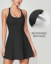 IUGA Womens Tennis Dress with Built in Shorts & Bra
