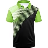 SCODI Mens Golf Shirt Moisture Wicking Performance Sport Short Sleeve Print Golf Polo Shirts for Men
