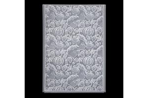 NQEUEPN 3D Embossing Folder, 5x7in Bat Pumpkin Spider Web Background Plastic Halloween Embossing Folders Templates Plates for Card Making DIY Craft Tools Scrapbooking Paper Album Supplies