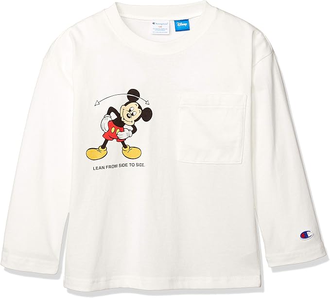 Amazon チャンピオン ポケット付きロングスリーブtシャツ ミッキープリント Jc2635 ボーイズ Tシャツ カットソー 通販