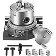 VEVOR Rotary Table for Milling Machines, 4''/ 100 mm, Horizontal Vertical Model Precision Milling Rotary Table, with 3.1''/80 mm 3-Jaw Chuck M10 T-Bolts Nuts, for Milling Engineering Indexing Tools