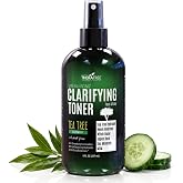 TheraTree Clarifying Toner with Tea Tree, Neem, MSM, Alcohol Free, 8 Fl Oz | Oleavine toner spray with organic hydrosols for oil control, pore minimizing, and soothing dry or oily face and body